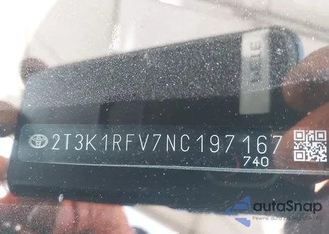 2022 Toyota Rav4 Le z USA, uszkodzony, nr VIN 2T3K1RFV7NC197167